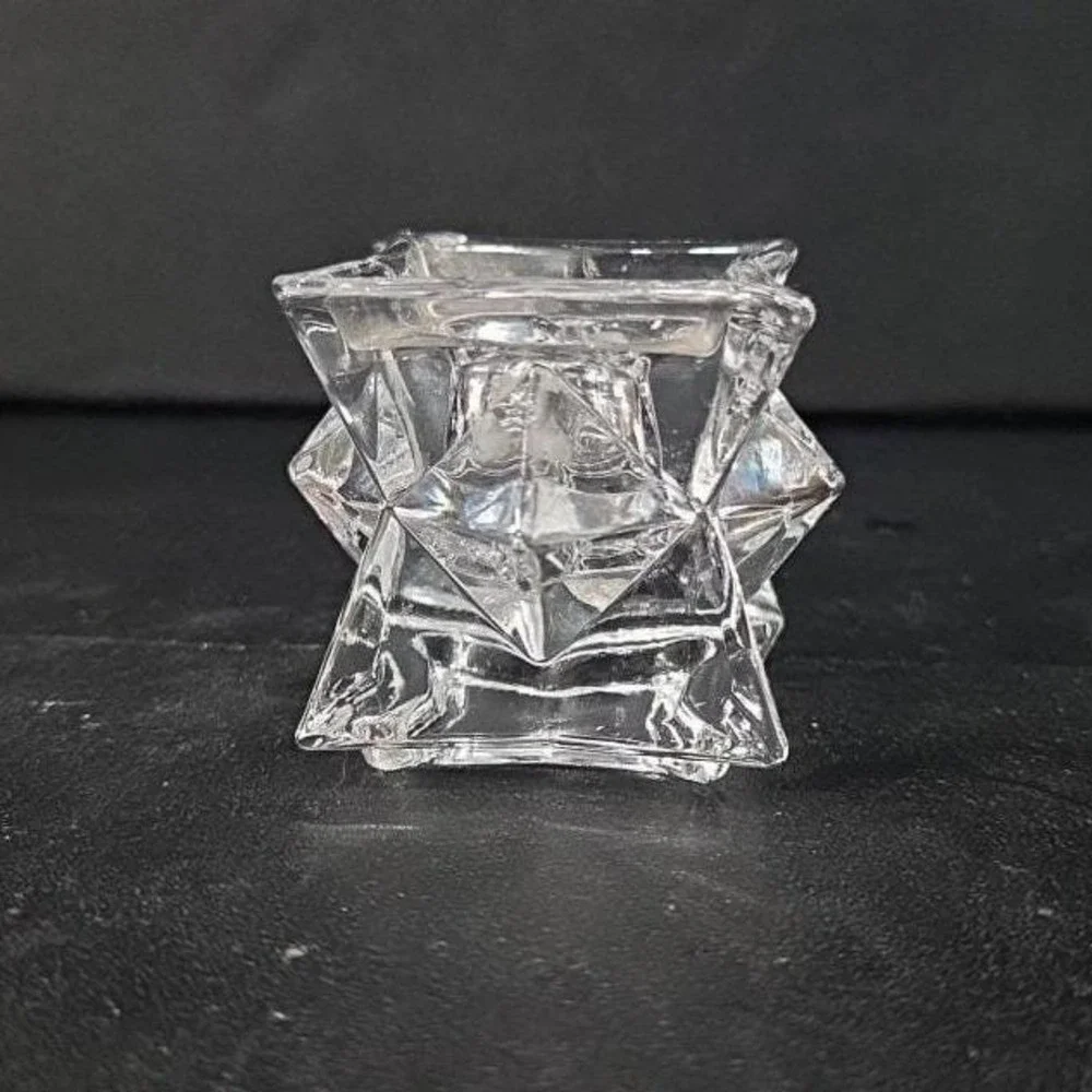 St. George 24% Lead Crystal Candle Holder, Vintage Replacement Candlestick Decor